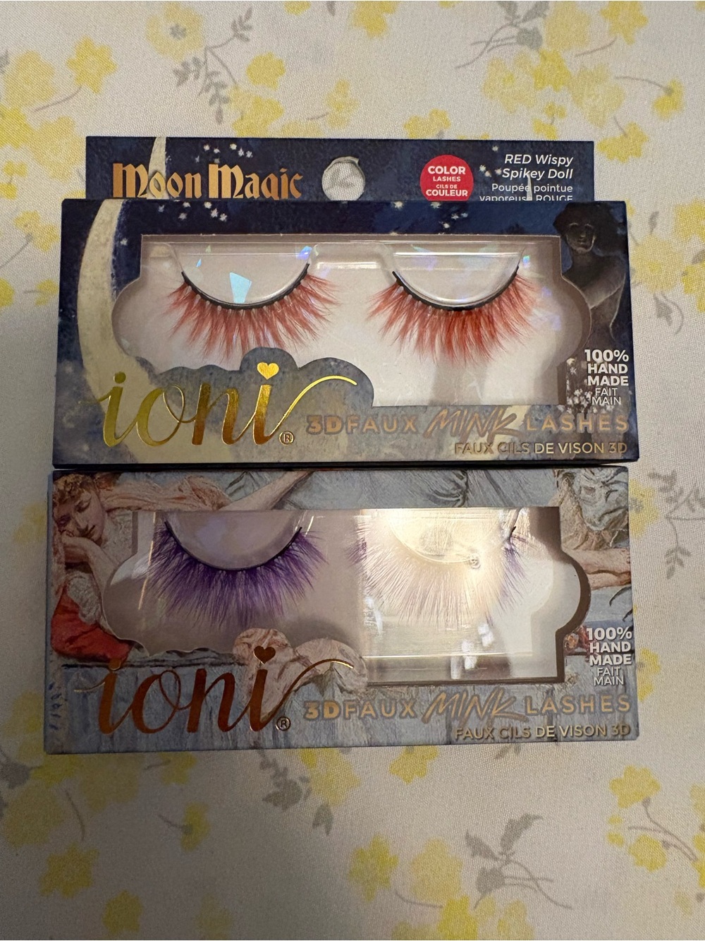Ioni 3D Faux Mink Lashes - Red and Purple Colorways